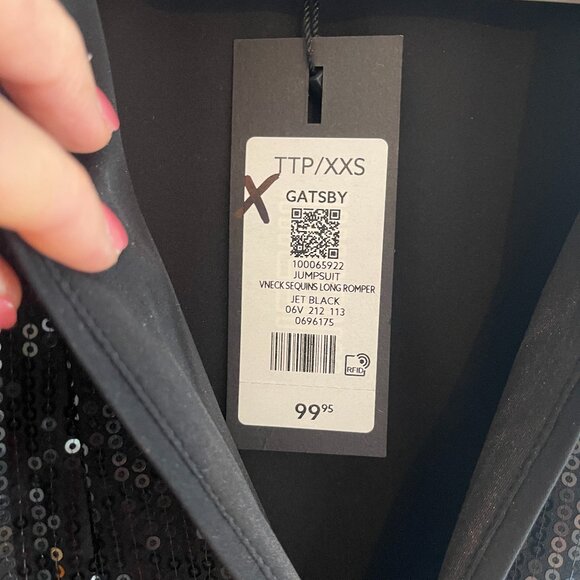 Sequins Jumpsuit Black XXS - Picture 2 of 4